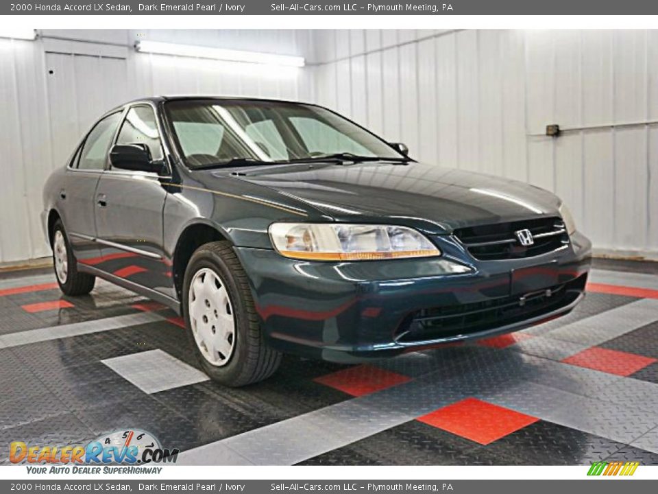2000 Honda Accord LX Sedan Dark Emerald Pearl / Ivory Photo #4