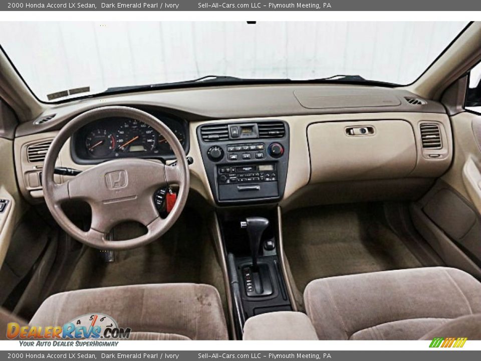 2000 Honda Accord LX Sedan Dark Emerald Pearl / Ivory Photo #9