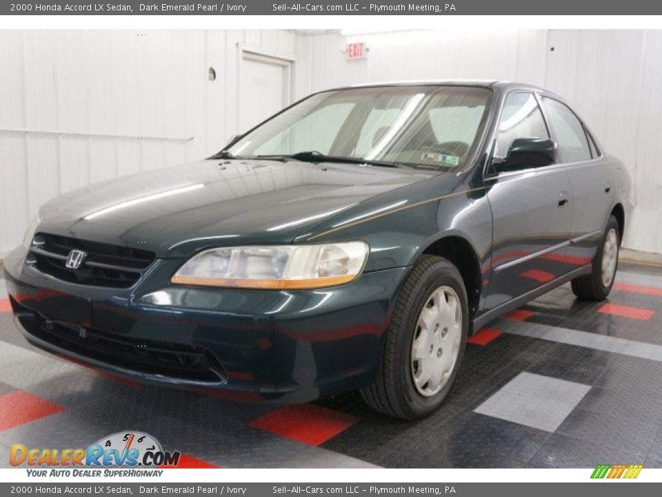 2000 Honda Accord LX Sedan Dark Emerald Pearl / Ivory Photo #12