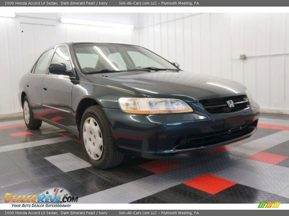 2000 Honda Accord LX Sedan Dark Emerald Pearl / Ivory Photo #14