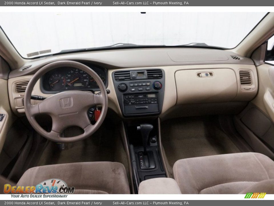2000 Honda Accord LX Sedan Dark Emerald Pearl / Ivory Photo #29