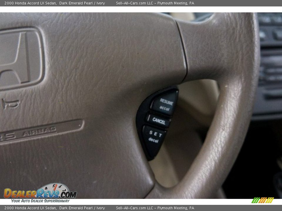 2000 Honda Accord LX Sedan Dark Emerald Pearl / Ivory Photo #31