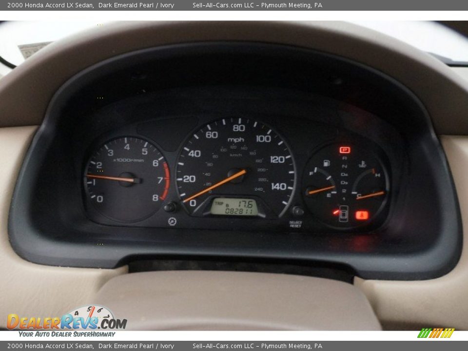 2000 Honda Accord LX Sedan Dark Emerald Pearl / Ivory Photo #32