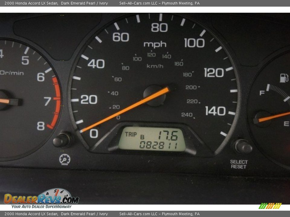 2000 Honda Accord LX Sedan Dark Emerald Pearl / Ivory Photo #33