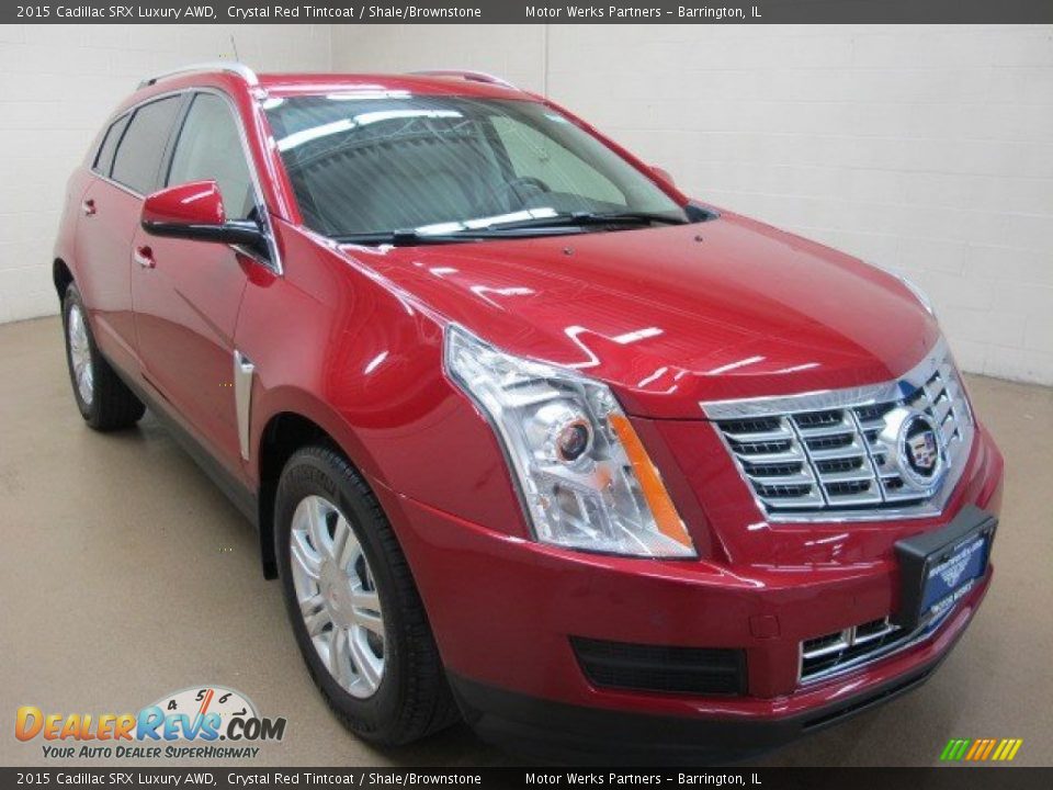 2015 Cadillac SRX Luxury AWD Crystal Red Tintcoat / Shale/Brownstone Photo #1
