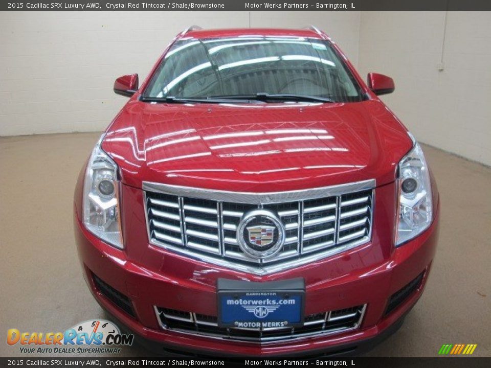 2015 Cadillac SRX Luxury AWD Crystal Red Tintcoat / Shale/Brownstone Photo #2