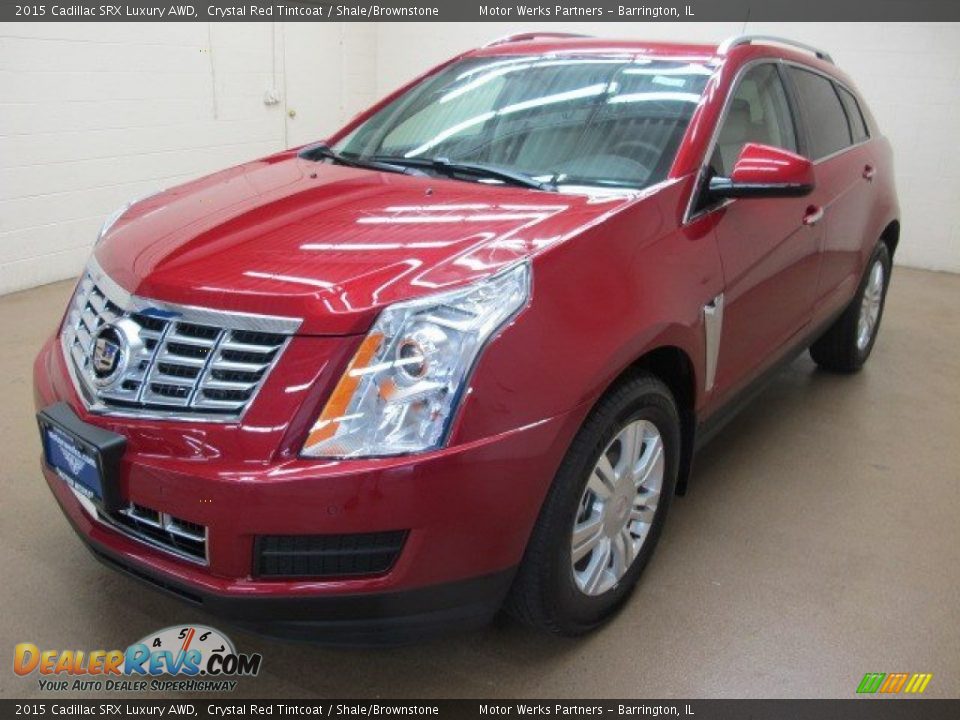 2015 Cadillac SRX Luxury AWD Crystal Red Tintcoat / Shale/Brownstone Photo #4