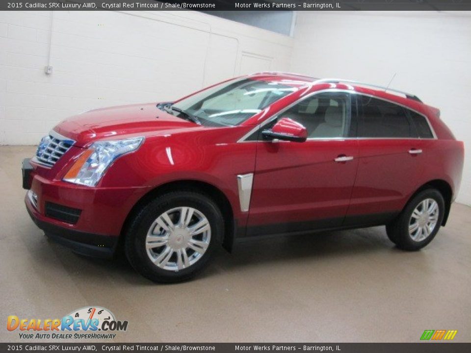 2015 Cadillac SRX Luxury AWD Crystal Red Tintcoat / Shale/Brownstone Photo #5