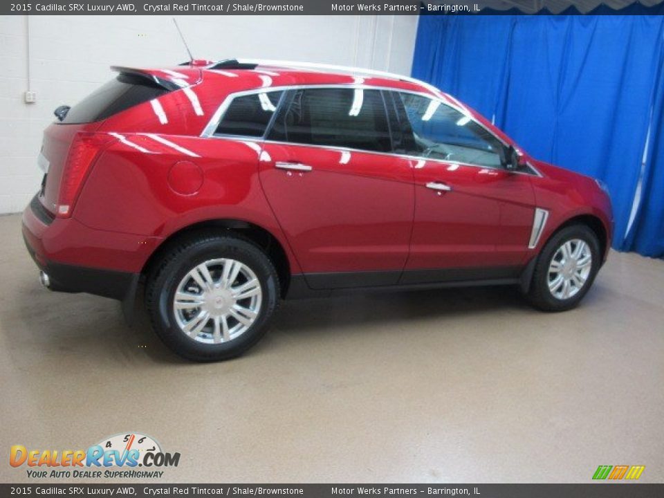 2015 Cadillac SRX Luxury AWD Crystal Red Tintcoat / Shale/Brownstone Photo #9