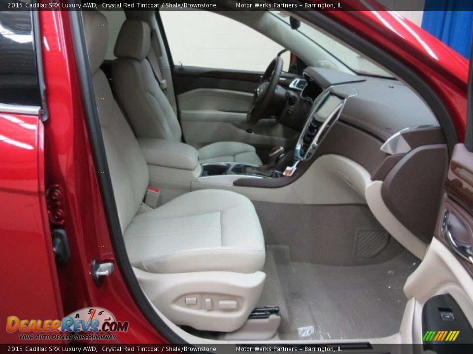 2015 Cadillac SRX Luxury AWD Crystal Red Tintcoat / Shale/Brownstone Photo #17