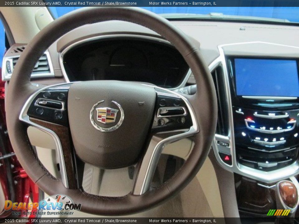 2015 Cadillac SRX Luxury AWD Crystal Red Tintcoat / Shale/Brownstone Photo #19