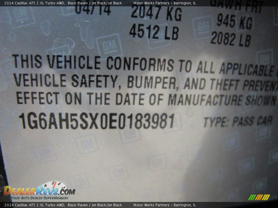2014 Cadillac ATS 2.0L Turbo AWD Black Raven / Jet Black/Jet Black Photo #23