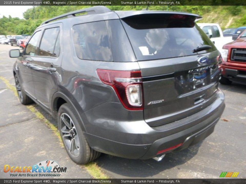2015 Ford Explorer Sport 4WD Magnetic / Sport Charcoal Black/Sienna Photo #3