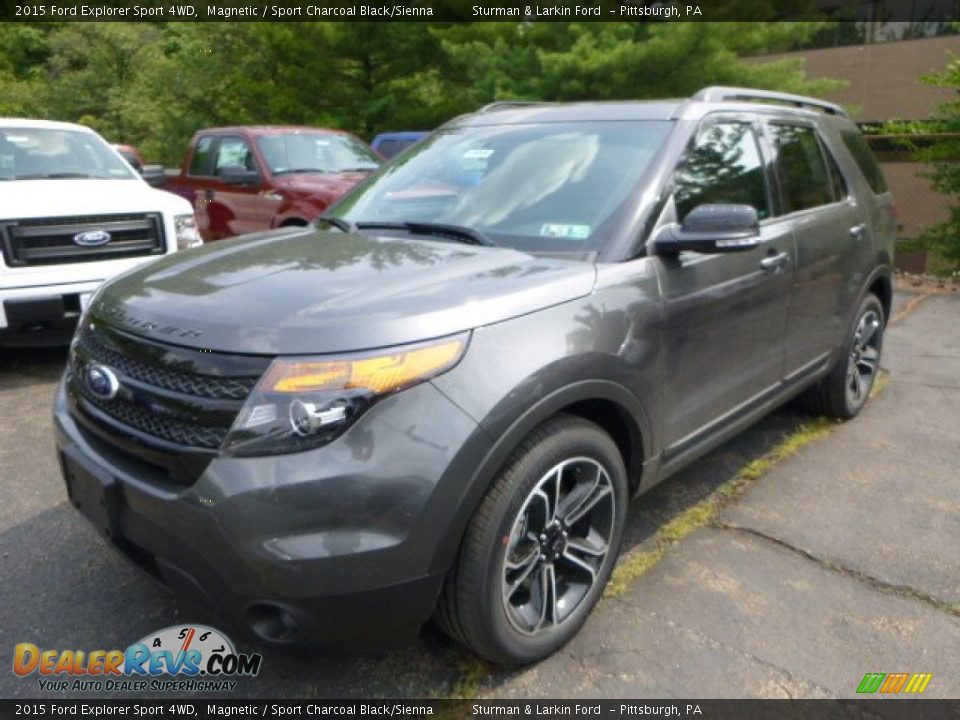 2015 Ford Explorer Sport 4WD Magnetic / Sport Charcoal Black/Sienna Photo #4