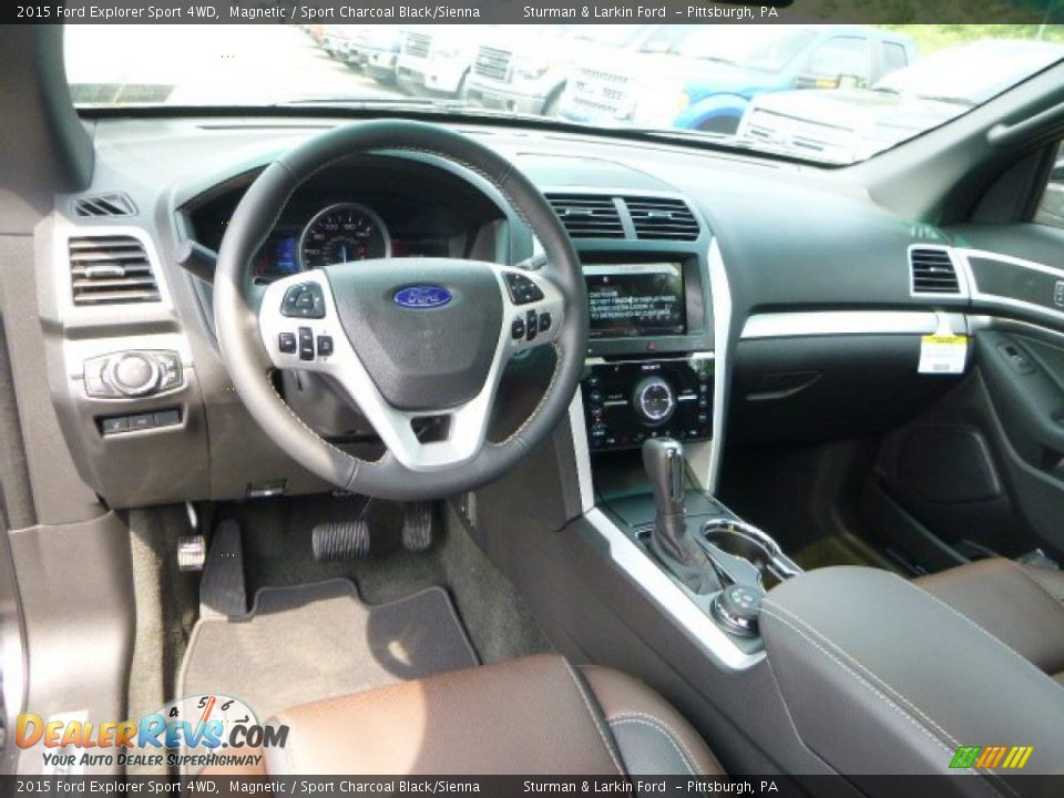 Sport Charcoal Black/Sienna Interior - 2015 Ford Explorer Sport 4WD Photo #9
