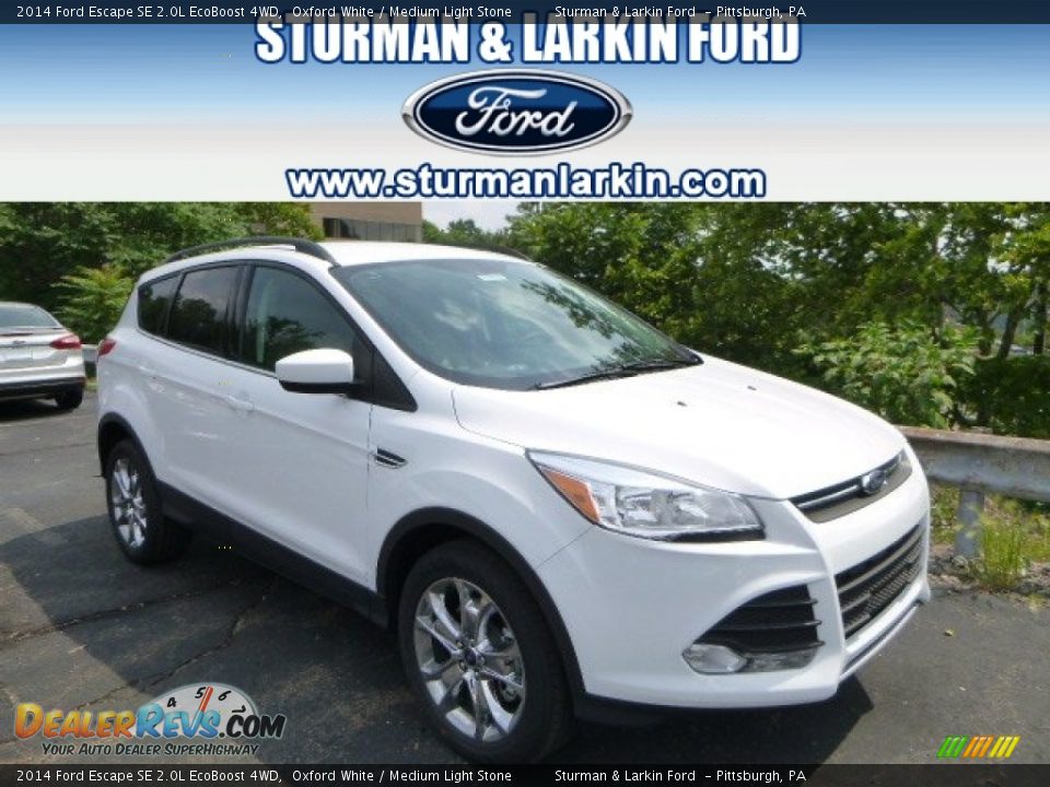 2014 Ford Escape SE 2.0L EcoBoost 4WD Oxford White / Medium Light Stone Photo #1