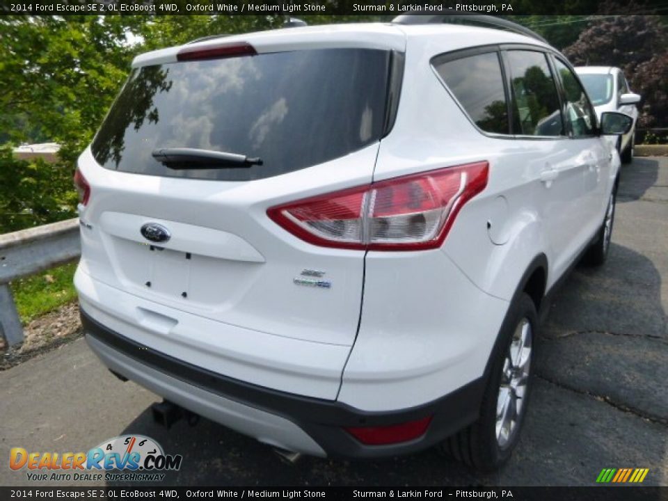 2014 Ford Escape SE 2.0L EcoBoost 4WD Oxford White / Medium Light Stone Photo #2