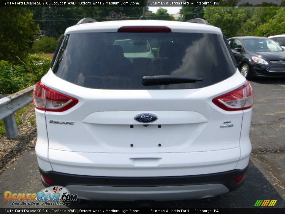 2014 Ford Escape SE 2.0L EcoBoost 4WD Oxford White / Medium Light Stone Photo #3