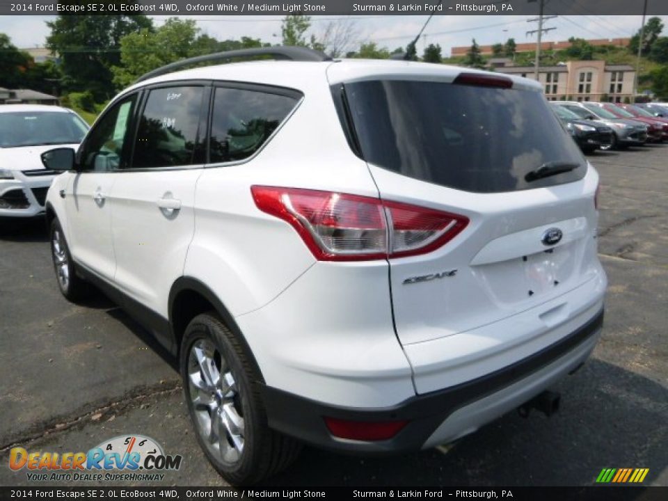 2014 Ford Escape SE 2.0L EcoBoost 4WD Oxford White / Medium Light Stone Photo #4