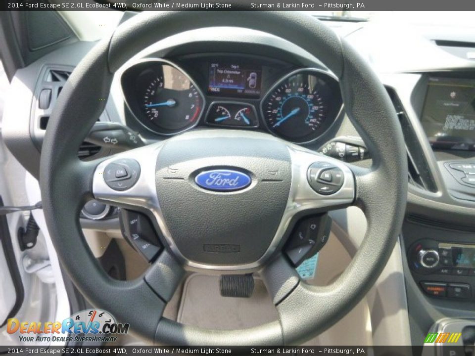 2014 Ford Escape SE 2.0L EcoBoost 4WD Oxford White / Medium Light Stone Photo #11