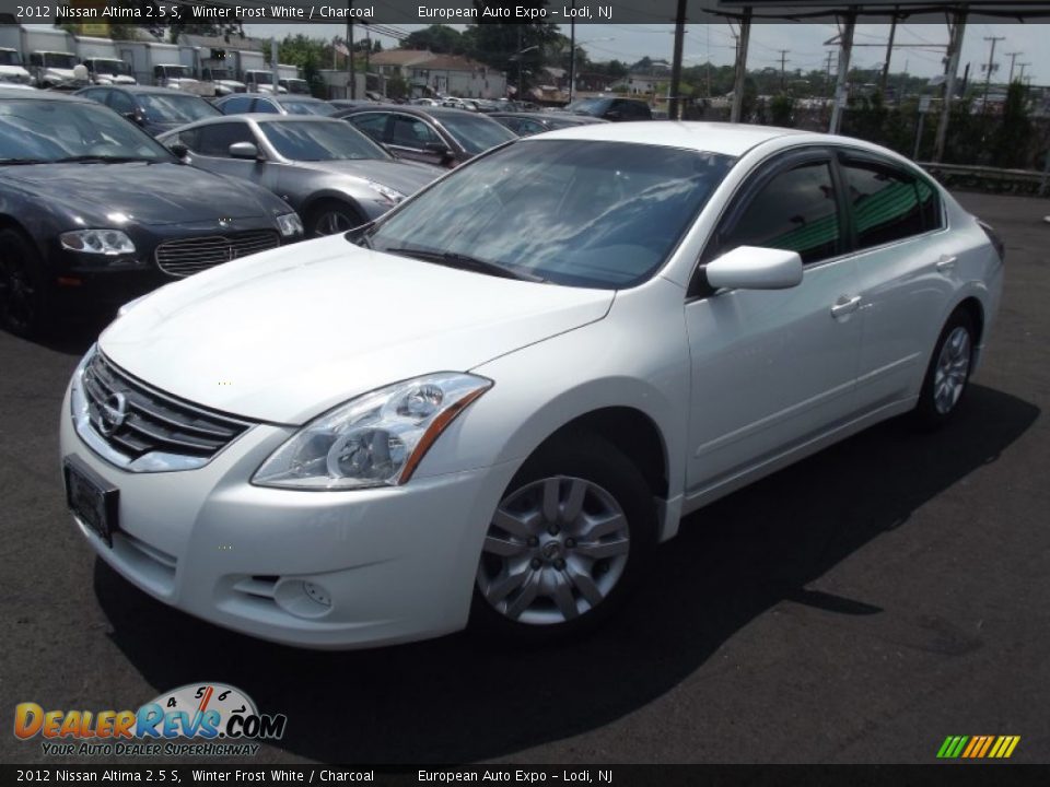 2012 Nissan Altima 2.5 S Winter Frost White / Charcoal Photo #1