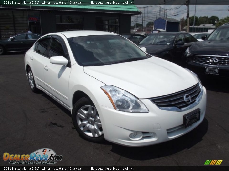 2012 Nissan Altima 2.5 S Winter Frost White / Charcoal Photo #2