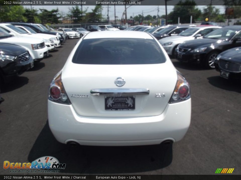 2012 Nissan Altima 2.5 S Winter Frost White / Charcoal Photo #5