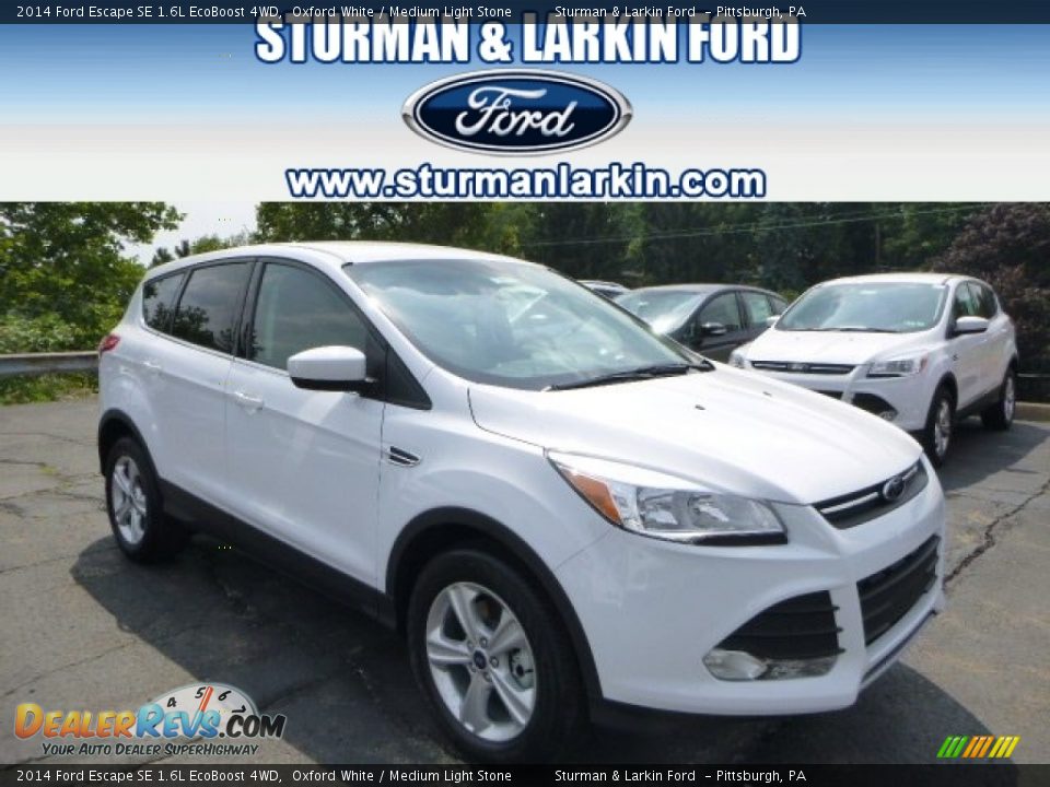 2014 Ford Escape SE 1.6L EcoBoost 4WD Oxford White / Medium Light Stone Photo #1