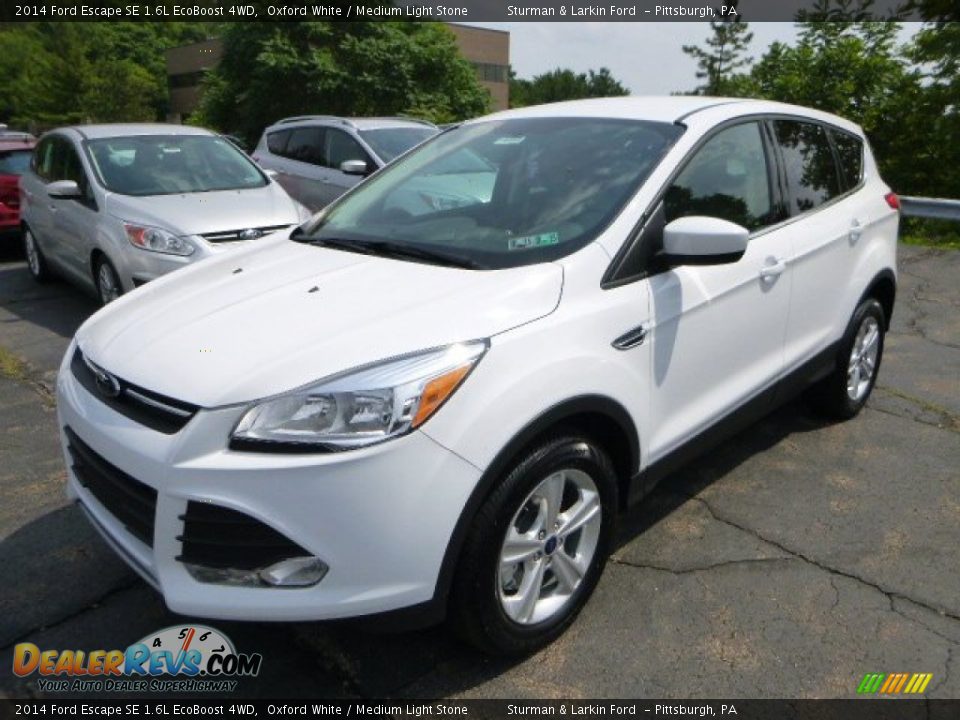 2014 Ford Escape SE 1.6L EcoBoost 4WD Oxford White / Medium Light Stone Photo #5