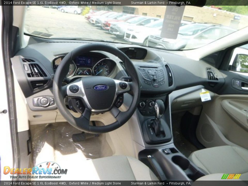 2014 Ford Escape SE 1.6L EcoBoost 4WD Oxford White / Medium Light Stone Photo #9