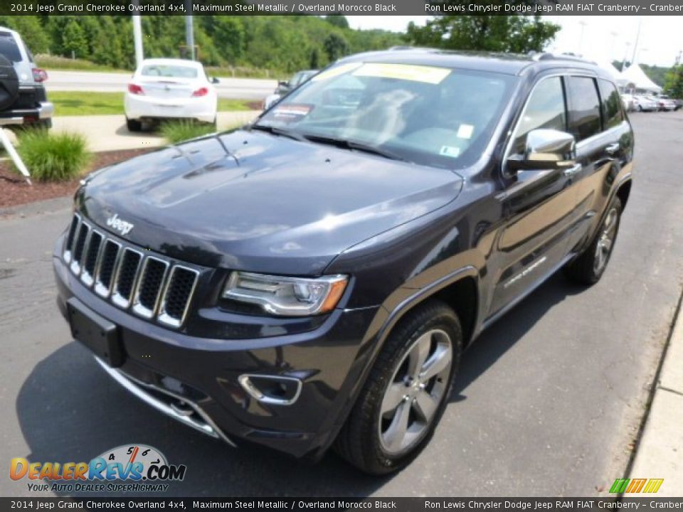 2014 Jeep Grand Cherokee Overland 4x4 Maximum Steel Metallic / Overland Morocco Black Photo #4