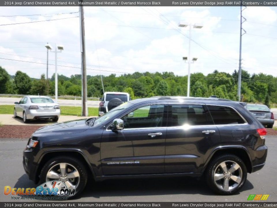 2014 Jeep Grand Cherokee Overland 4x4 Maximum Steel Metallic / Overland Morocco Black Photo #5