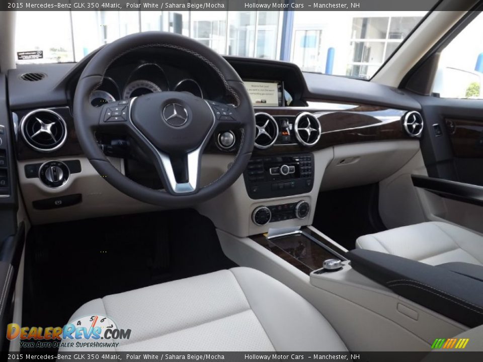 2015 Mercedes-Benz GLK 350 4Matic Polar White / Sahara Beige/Mocha Photo #9