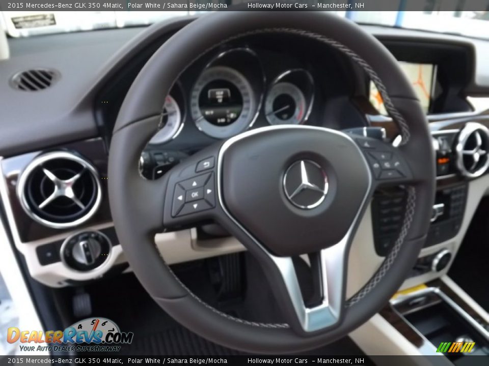 2015 Mercedes-Benz GLK 350 4Matic Polar White / Sahara Beige/Mocha Photo #16
