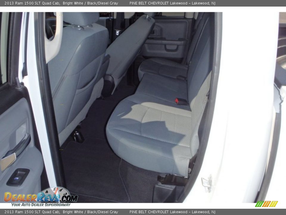 2013 Ram 1500 SLT Quad Cab Bright White / Black/Diesel Gray Photo #11