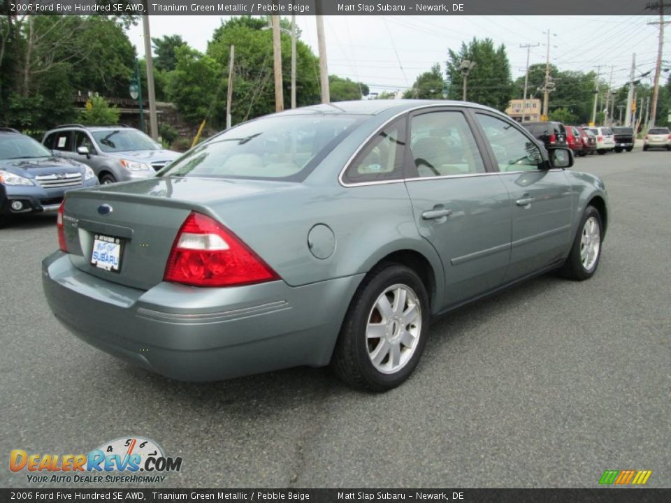 2006 Ford Five Hundred SE AWD Titanium Green Metallic / Pebble Beige Photo #6