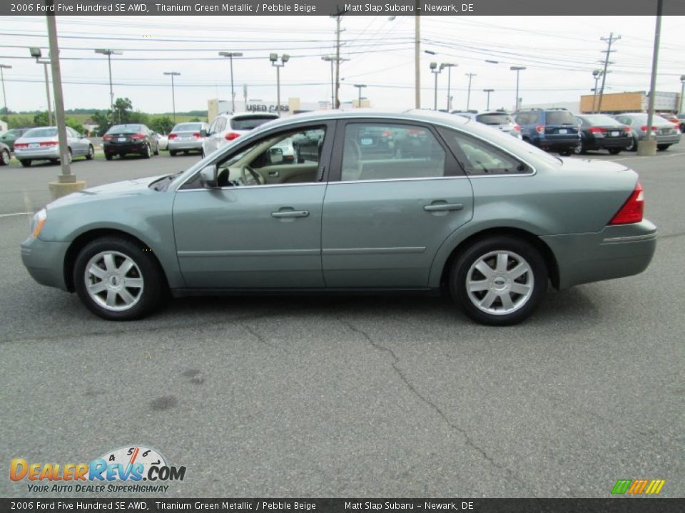 2006 Ford Five Hundred SE AWD Titanium Green Metallic / Pebble Beige Photo #9