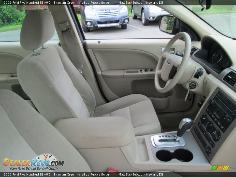 2006 Ford Five Hundred SE AWD Titanium Green Metallic / Pebble Beige Photo #15