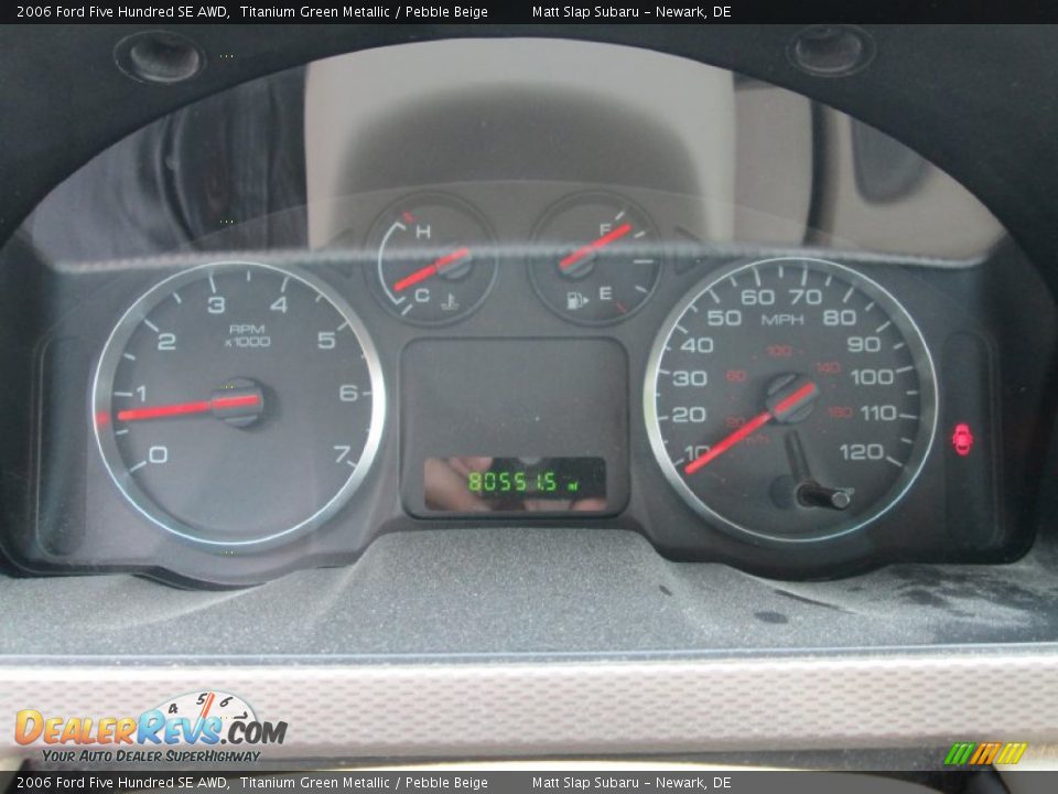 2006 Ford Five Hundred SE AWD Titanium Green Metallic / Pebble Beige Photo #26