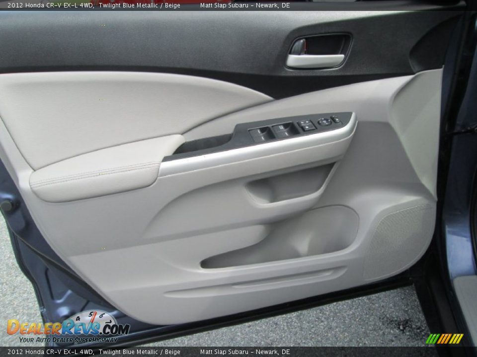 2012 Honda CR-V EX-L 4WD Twilight Blue Metallic / Beige Photo #11
