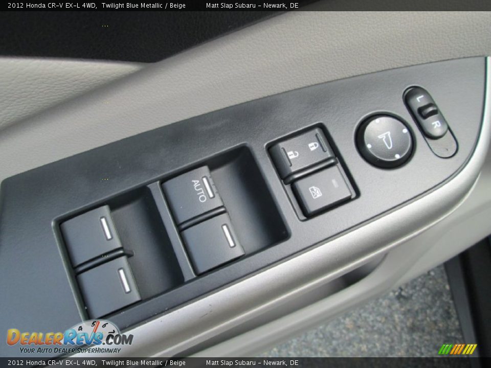 2012 Honda CR-V EX-L 4WD Twilight Blue Metallic / Beige Photo #12