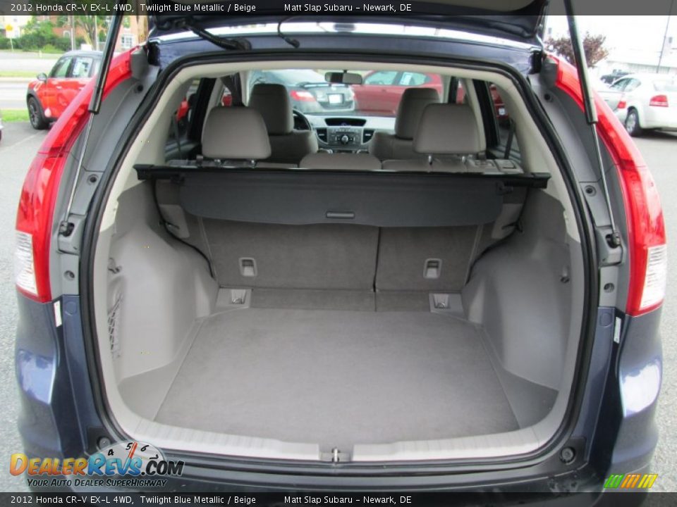 2012 Honda CR-V EX-L 4WD Twilight Blue Metallic / Beige Photo #20