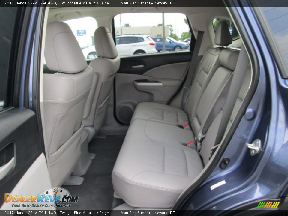 2012 Honda CR-V EX-L 4WD Twilight Blue Metallic / Beige Photo #22