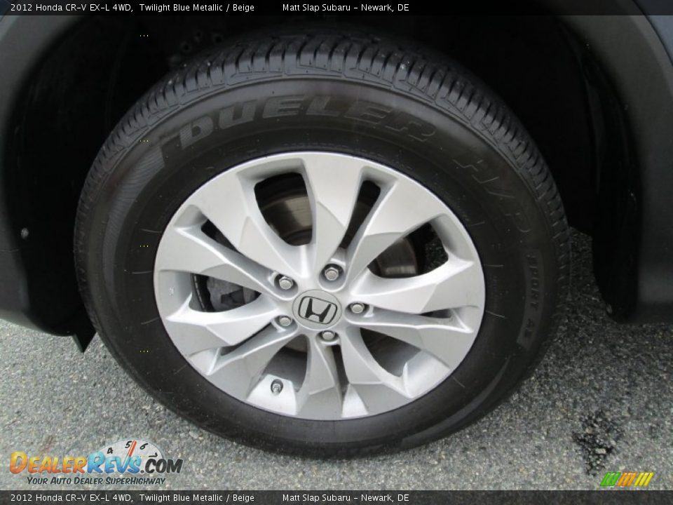 2012 Honda CR-V EX-L 4WD Twilight Blue Metallic / Beige Photo #23