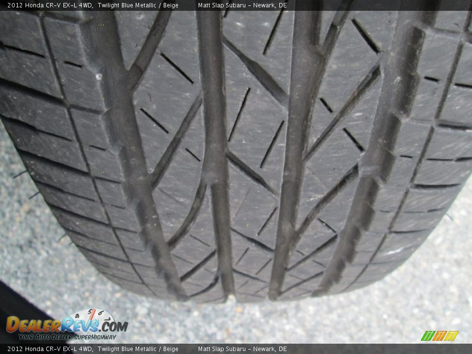2012 Honda CR-V EX-L 4WD Twilight Blue Metallic / Beige Photo #24
