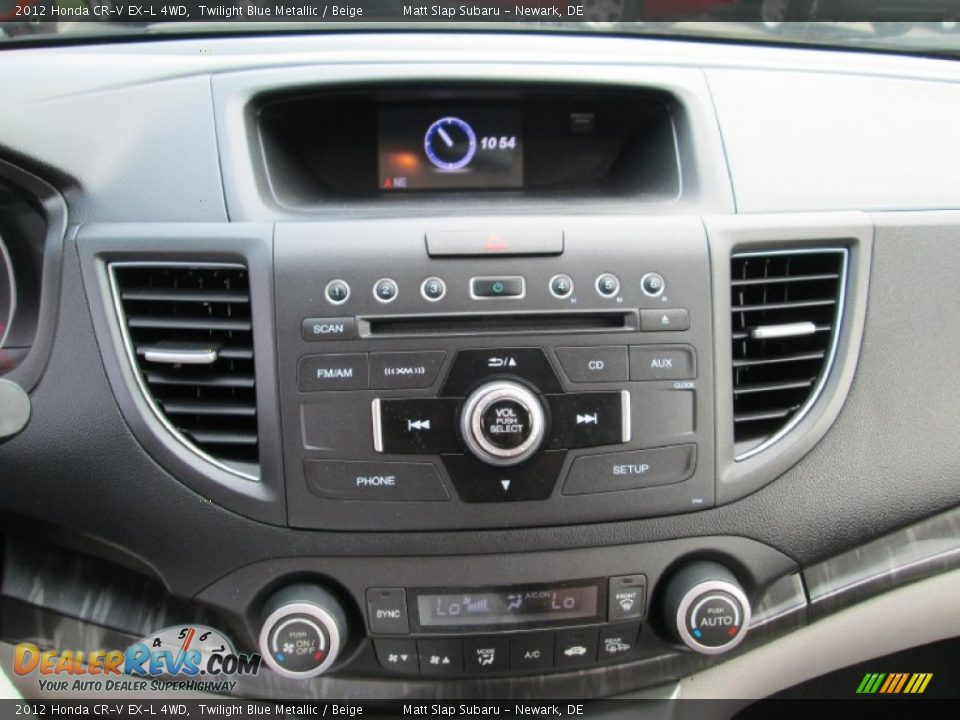 2012 Honda CR-V EX-L 4WD Twilight Blue Metallic / Beige Photo #26