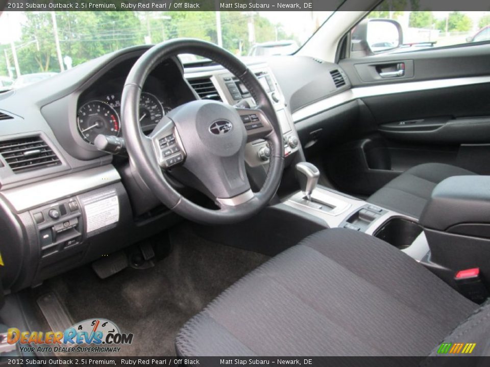 Off Black Interior - 2012 Subaru Outback 2.5i Premium Photo #10