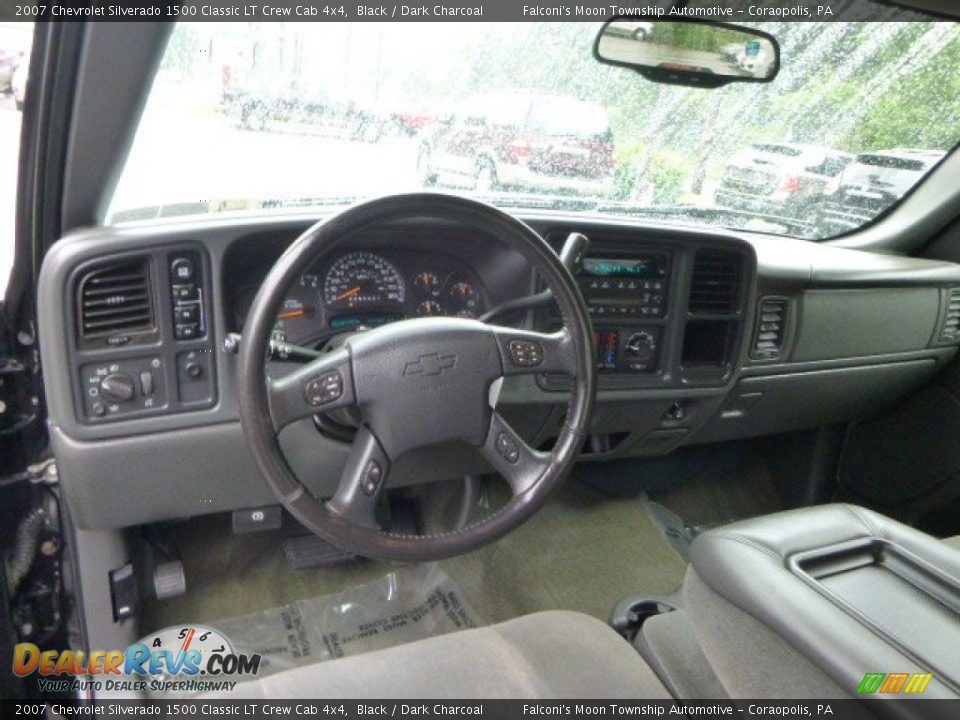 2007 Chevrolet Silverado 1500 Classic LT Crew Cab 4x4 Black / Dark Charcoal Photo #18