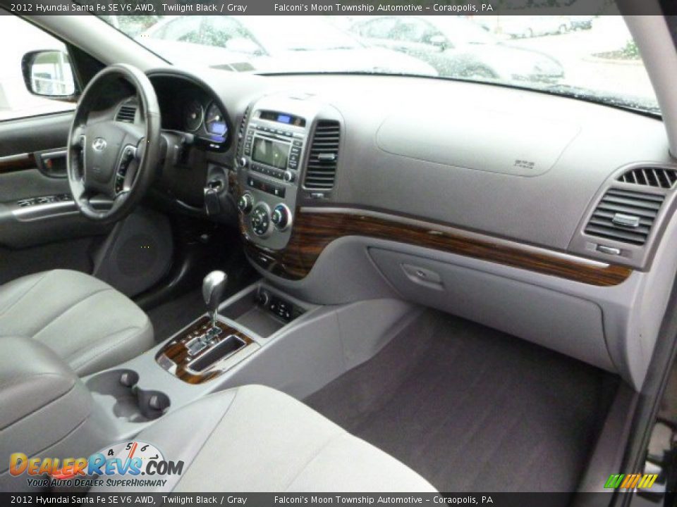 2012 Hyundai Santa Fe SE V6 AWD Twilight Black / Gray Photo #11
