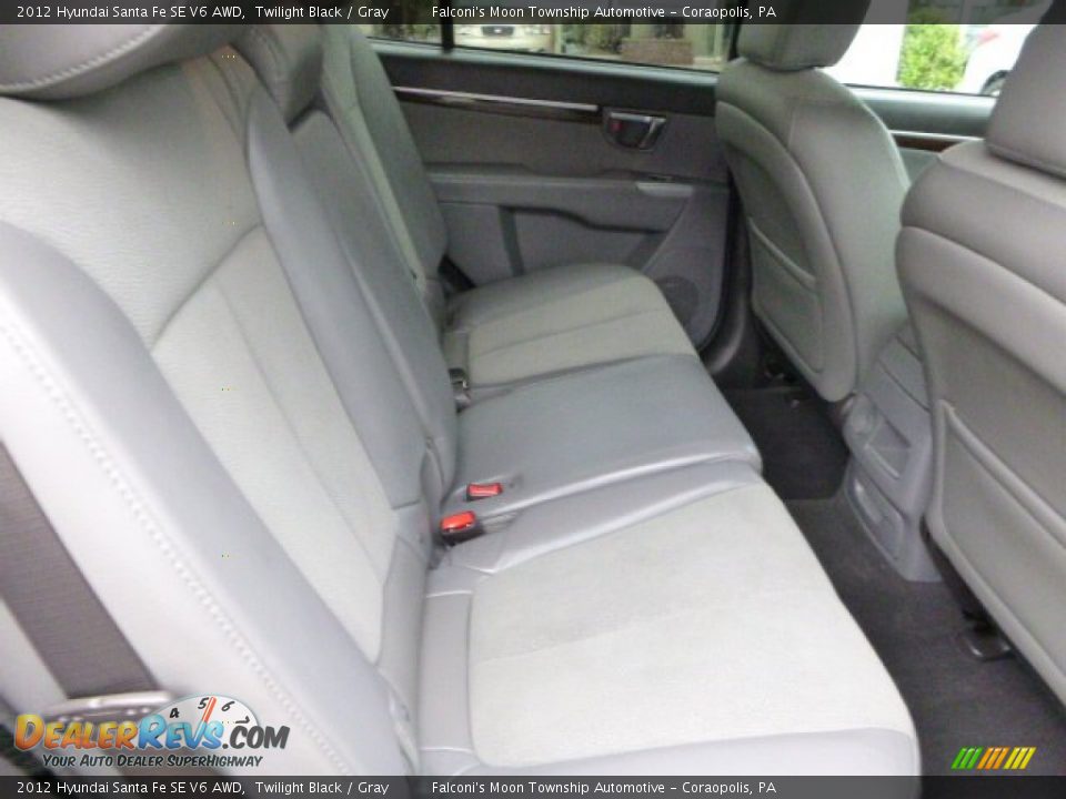 2012 Hyundai Santa Fe SE V6 AWD Twilight Black / Gray Photo #13